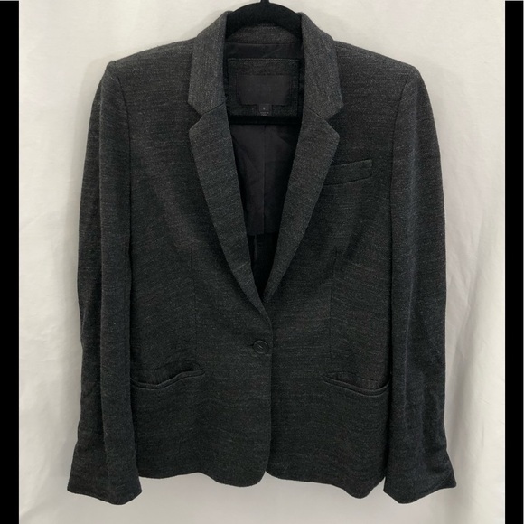 J Crew Collection One Button Gray Twill Blazer 6 - Picture 1 of 12